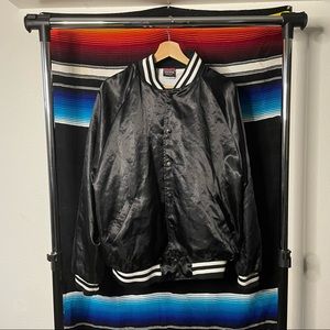 Vintage Hilton Active Apparel Satin Varsity Jacket